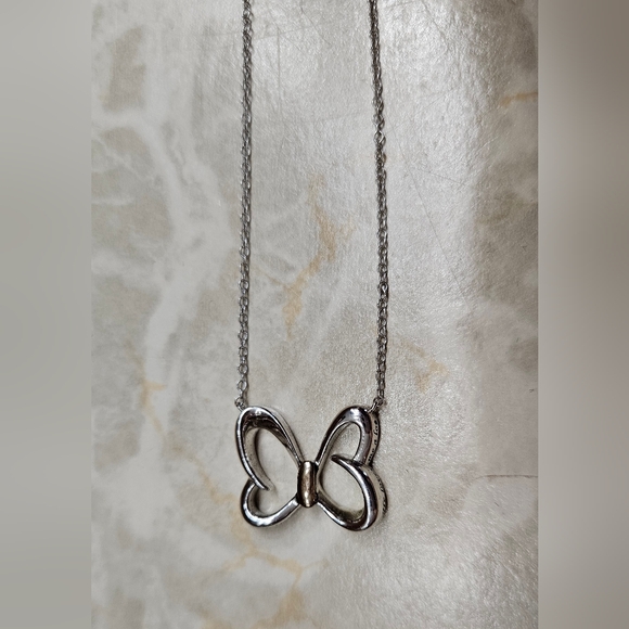 Minnie Mouse Bow Necklace sterling silver and 10k gold Womens - Picture 15 of 15